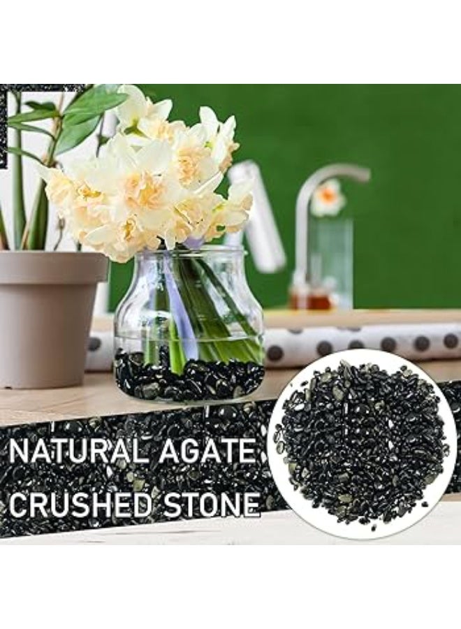 Black Onyx Natural Stone Pre-Drilled Chips Beads for décor, Plants, Jewelry Making, Boho, Riki, Chakra Healing, Handcrafted, 50 Pieces - Image 1